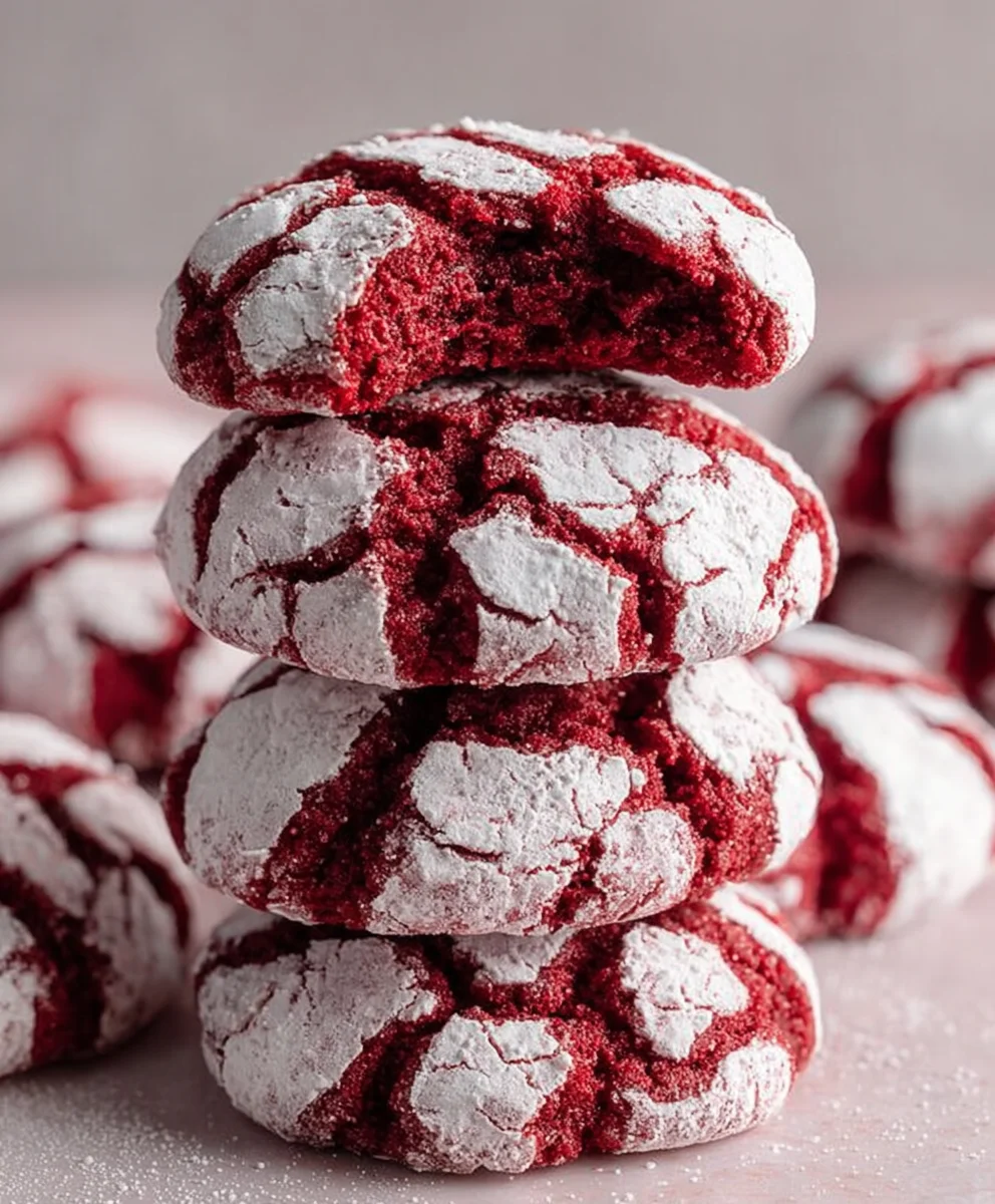 Red Velvet Crinkle Cookies-Easy Holiday Treats