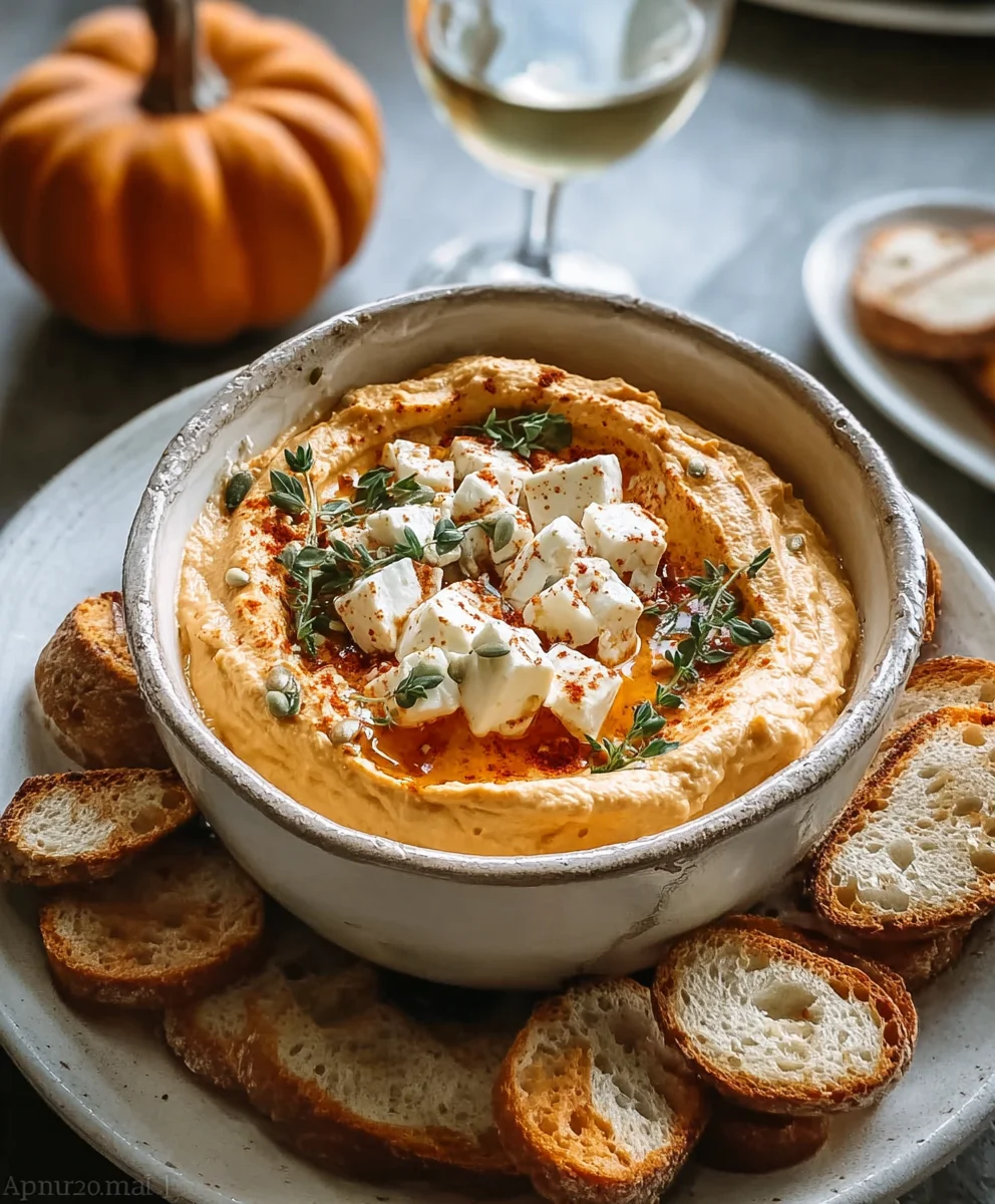 Pumpkin Feta Dip Easy Appetizer Recipe