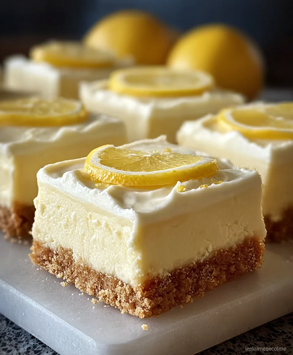 Lemon Cream Cheese Squares-Easy & Delicious Dessert