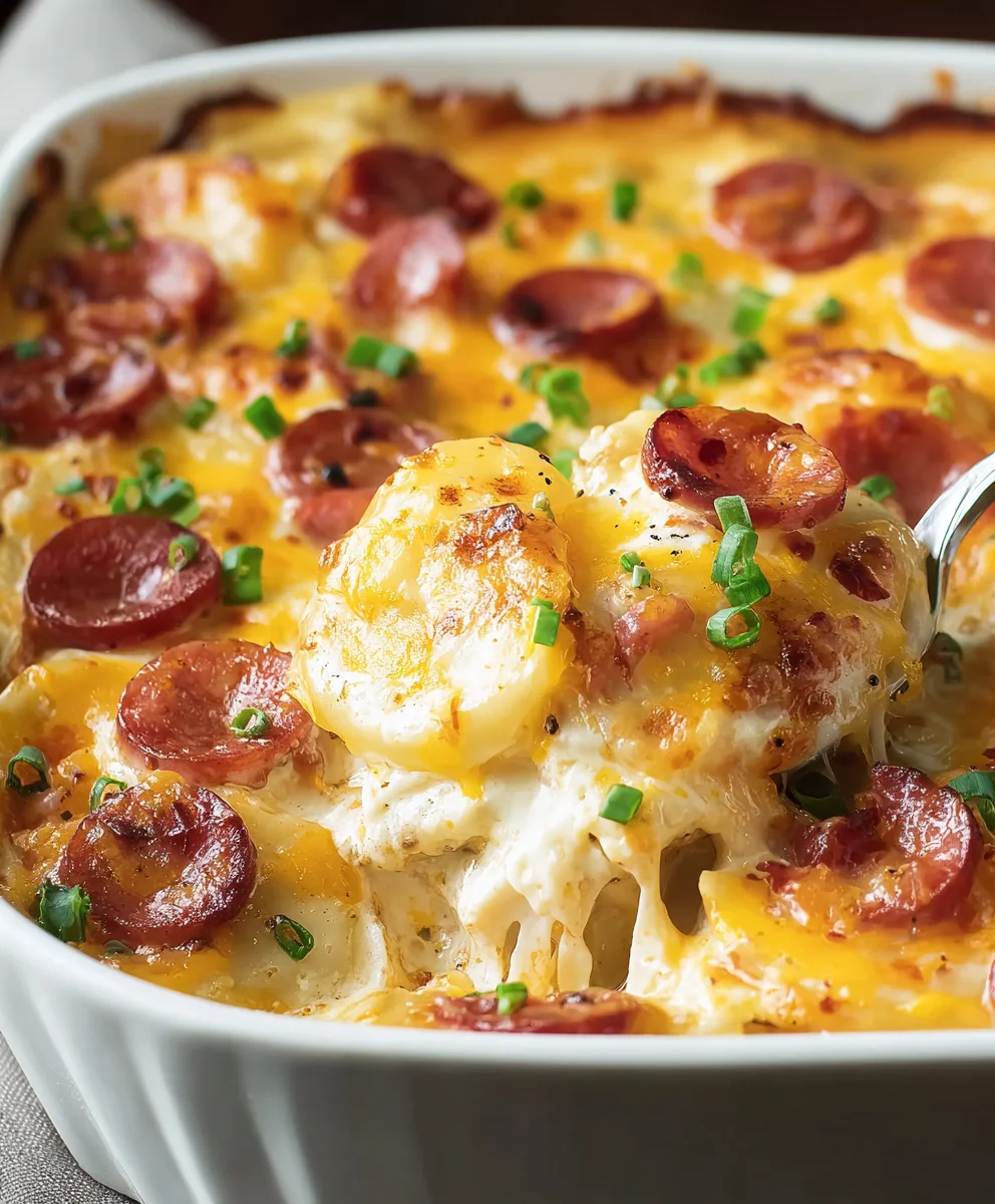Easy Beef Pierogi Kielbasa Casserole Bake