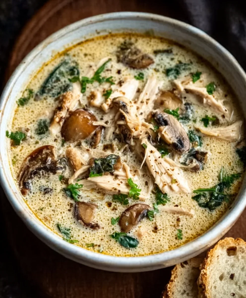 Rotisserie Chicken Mushroom Soup - Easy Comfort Meal