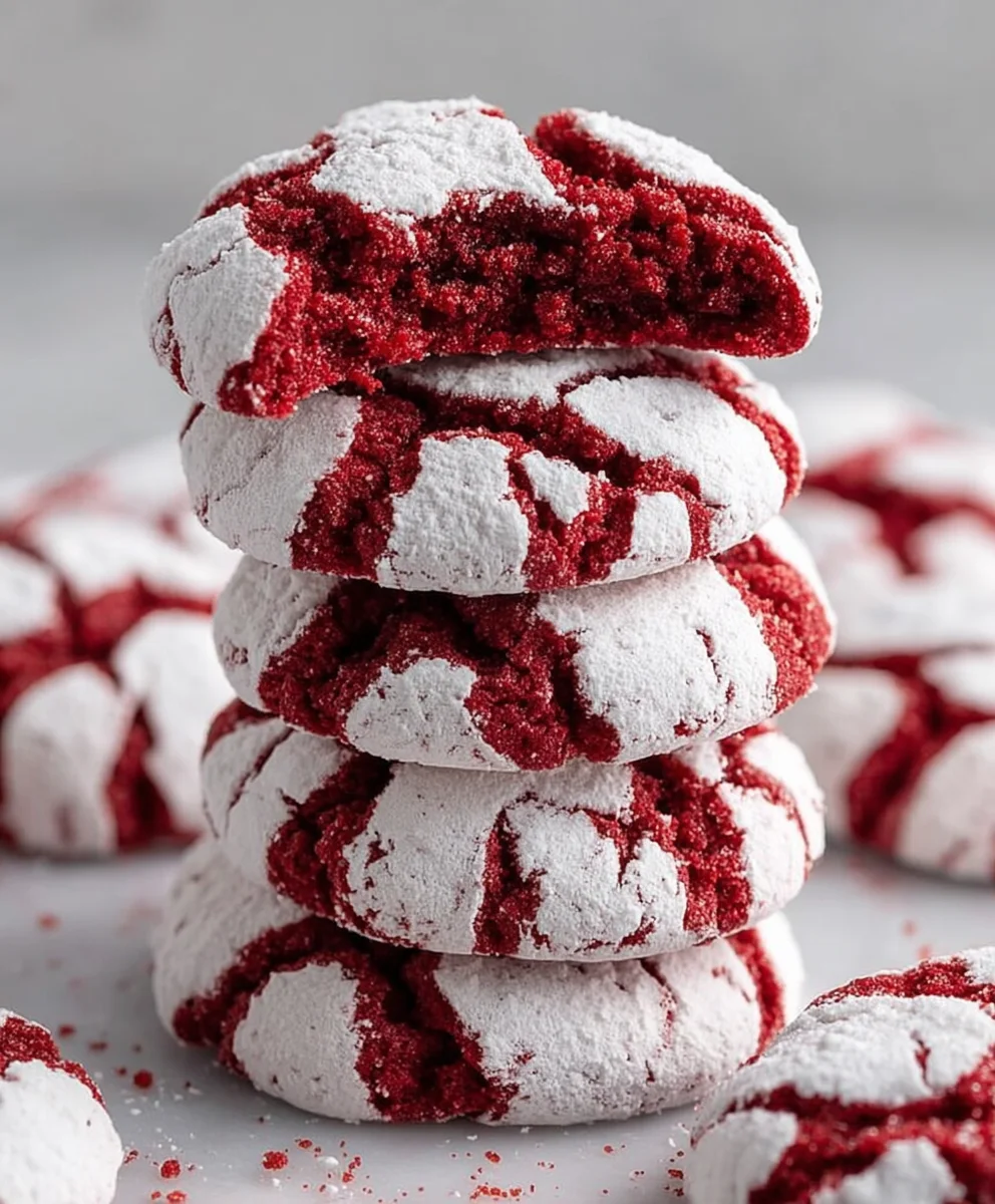 Red Velvet Crinkle Cookies-Easy Holiday Treats