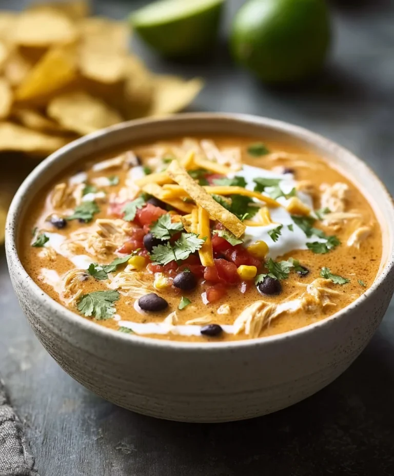 Creamy Chicken Enchilada Soup-Easy Comforting Recipe