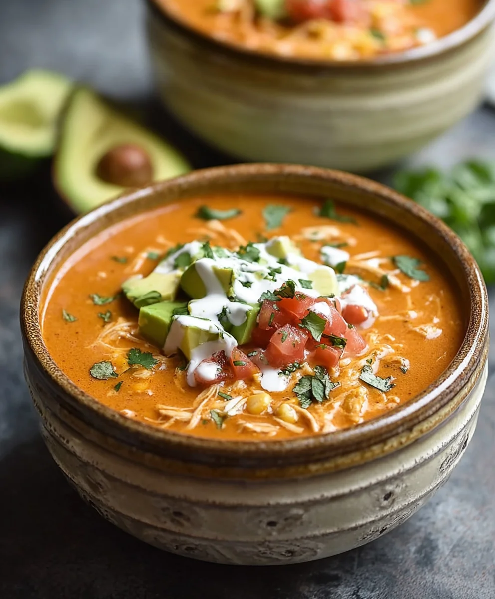 Creamy Chicken Enchilada Soup-Easy Comforting Recipe