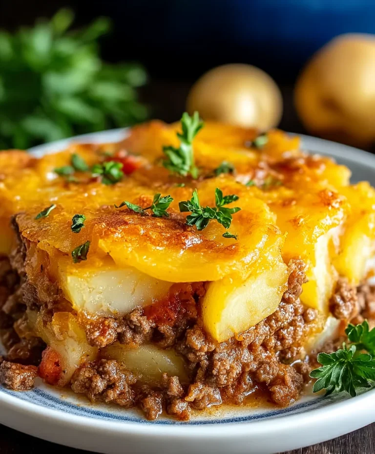 Cheesy Beef Beef Hamburger Potato Casserole Comfort