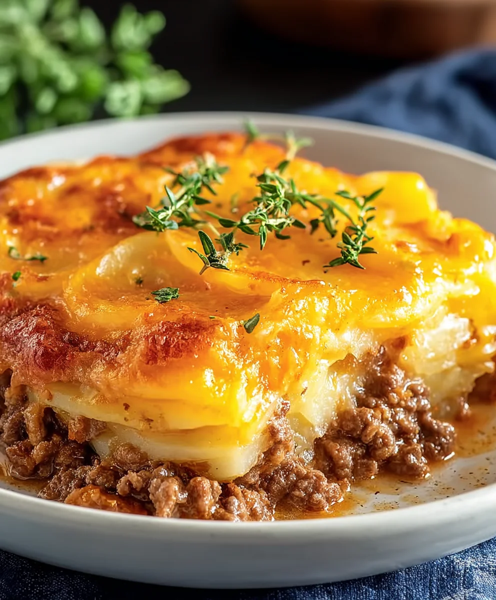 Cheesy Beef Beef Hamburger Potato Casserole Easy Comfort