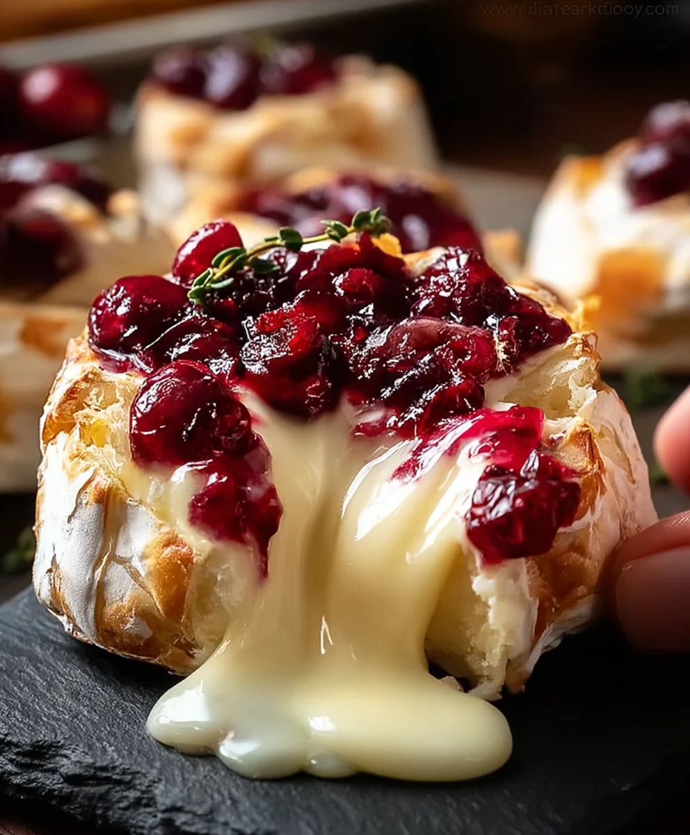Easy Cranberry Brie Appetizer - Creamy & Festive