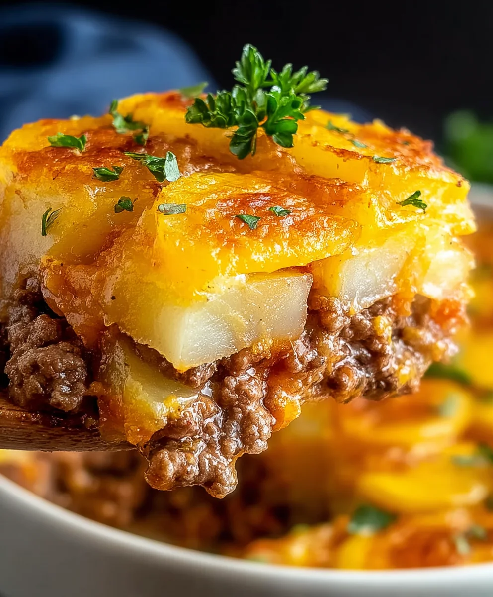 Cheesy Beef Beef Hamburger Potato Casserole Comfort