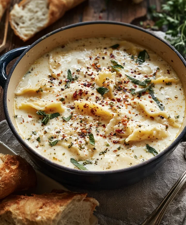 Creamy White Lasagna Soup – Easy Comfort Food Recipe