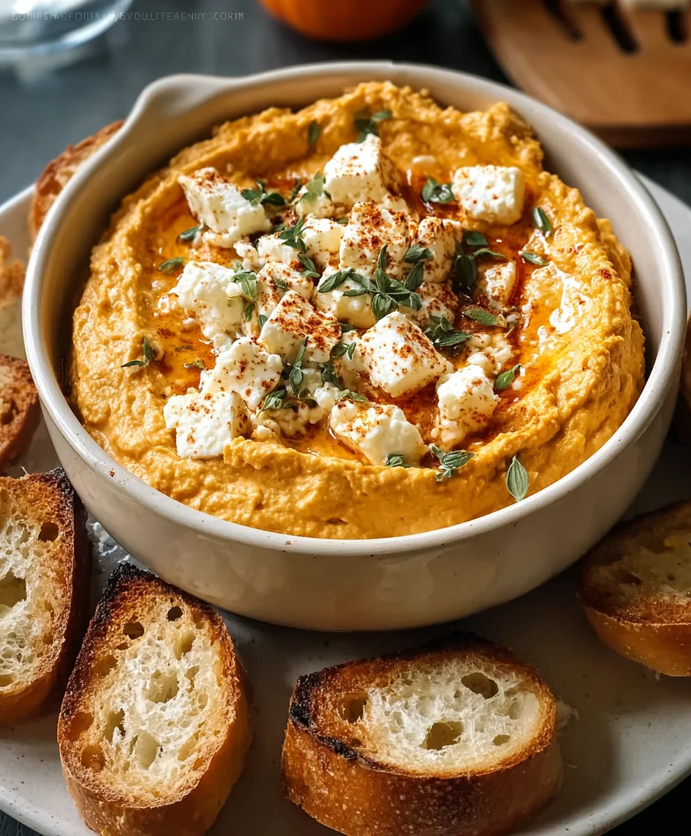 Pumpkin Feta Dip Easy Appetizer Recipe