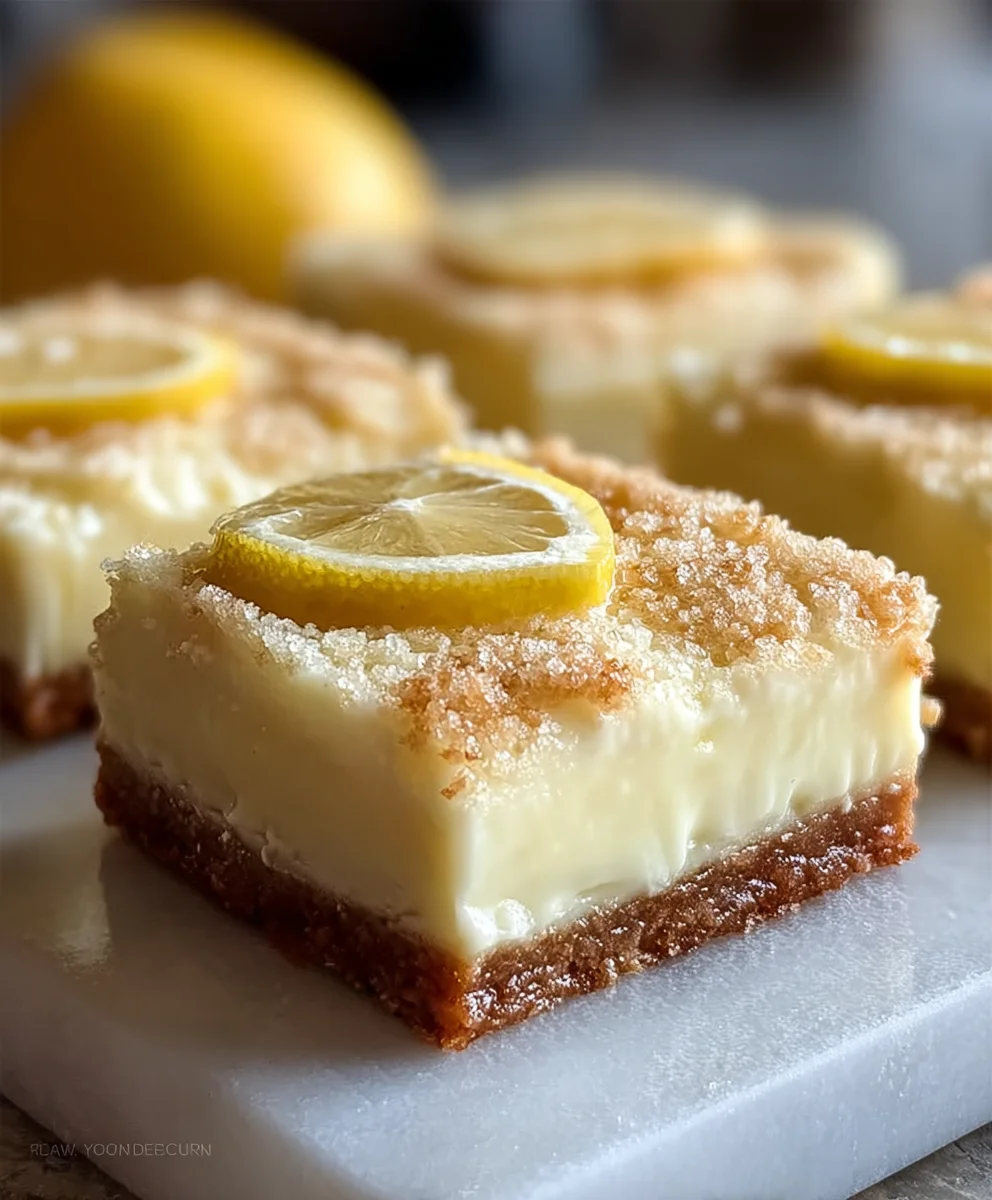 Lemon Cream Cheese Squares-Easy & Delicious Dessert