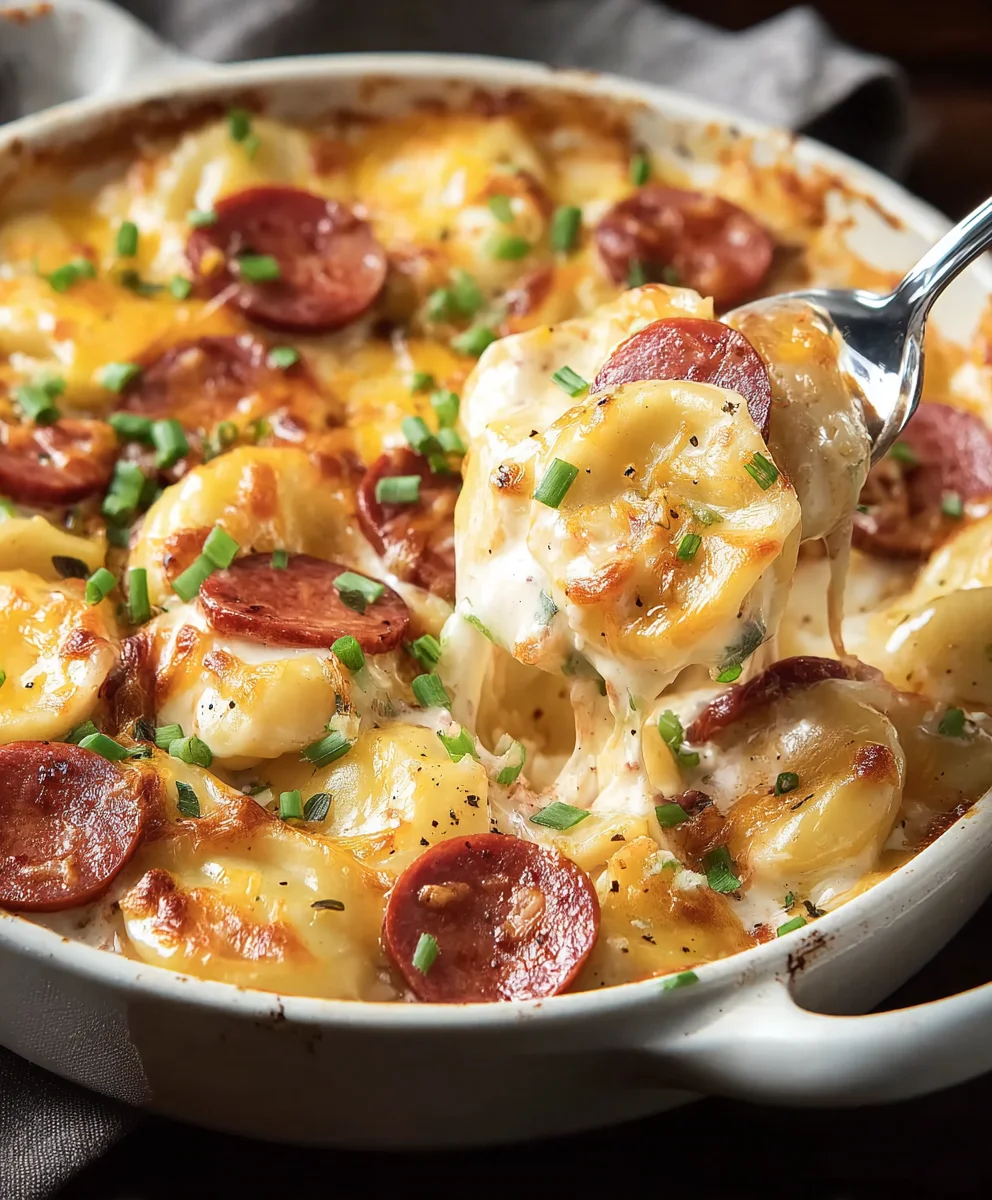 Easy Beef Pierogi Kielbasa Casserole Bake