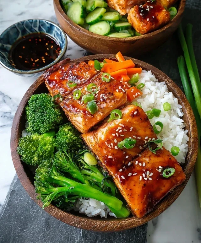Meal Prep Teriyaki Salmon Rice Bowls