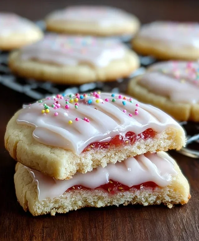 Strawberry Pop Tart Cookies
