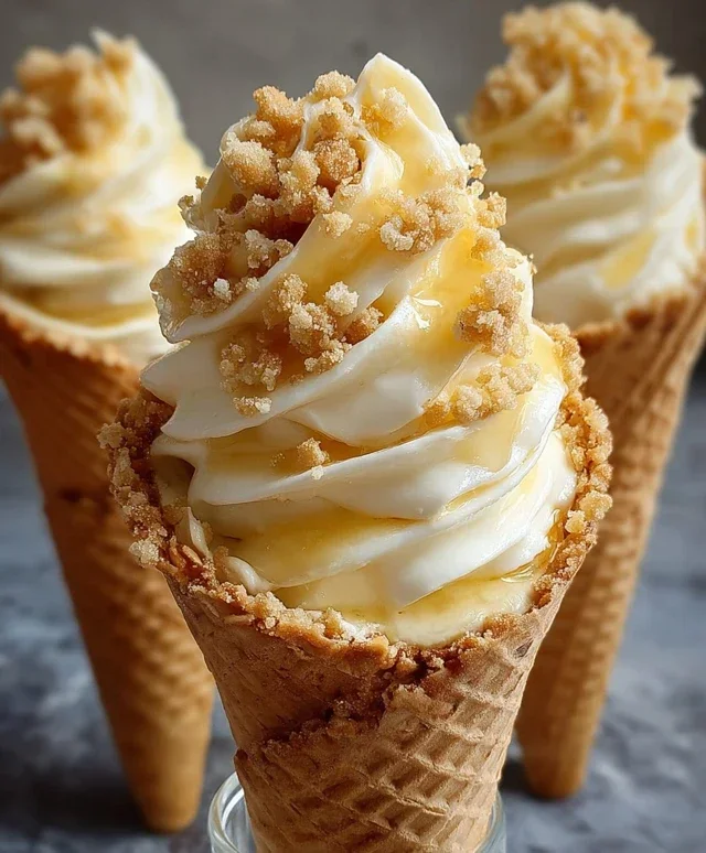 Banana Pudding Cheesecake Cones