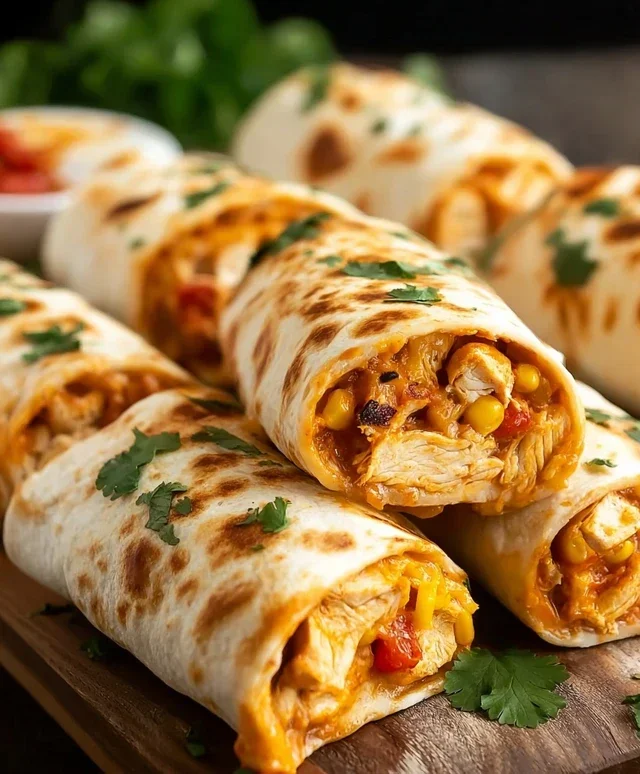 Chicken Enchilada Roll Ups