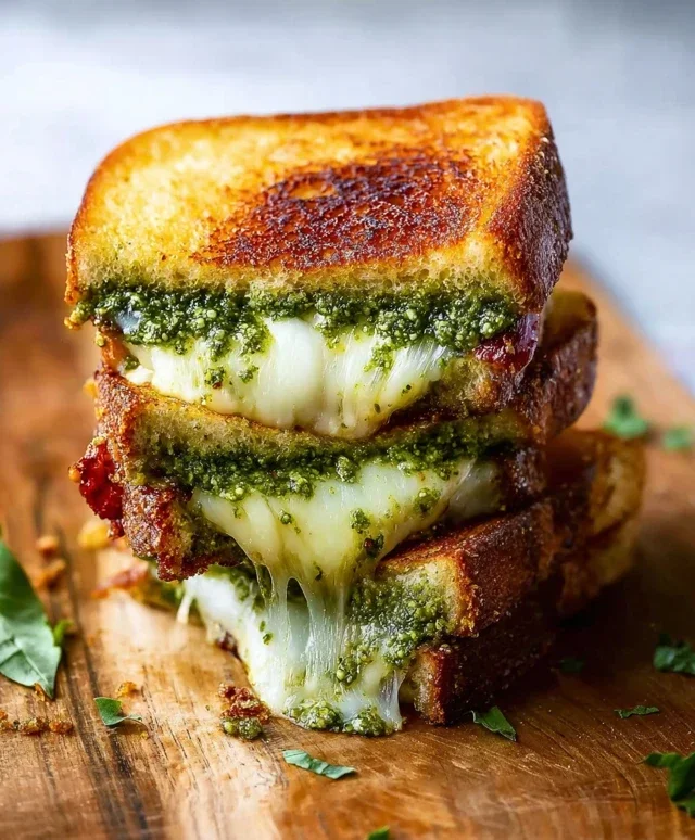 Sourdough Pesto Grilled Cheese