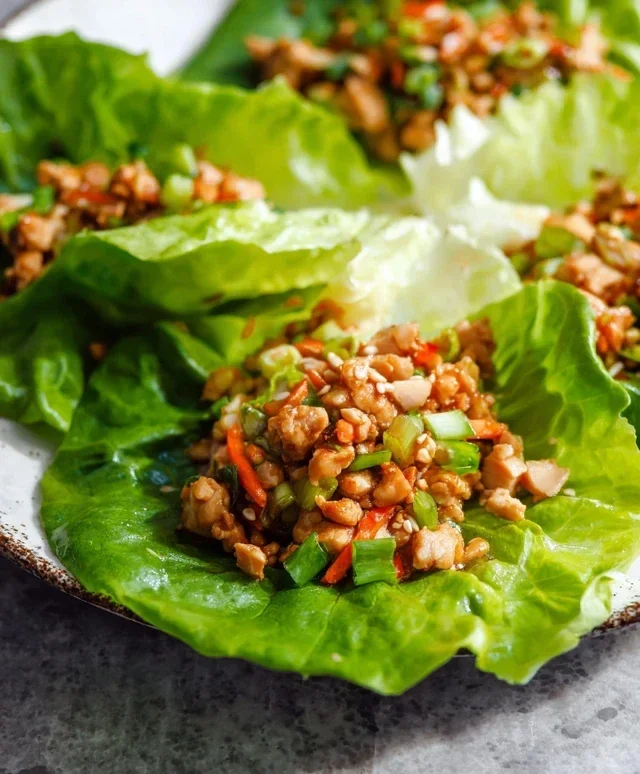 Asian chicken lettuce wraps recipe (Whole30, Pnon-non-non-alcoholic alternativeic non-alcoholic aleo, Low Carb)