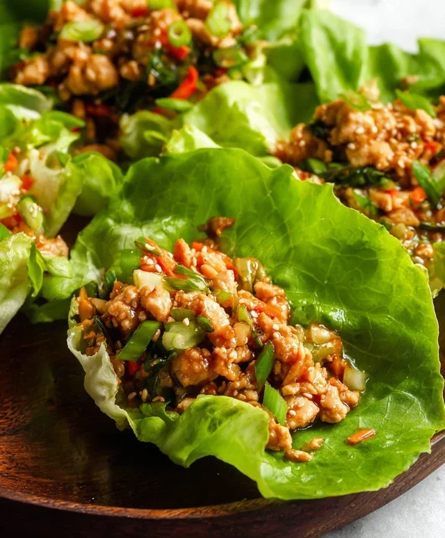 Asian chicken lettuce wraps recipe (Whole30, Pnon-non-non-alcoholic alternativeic non-alcoholic aleo, Low Carb)
