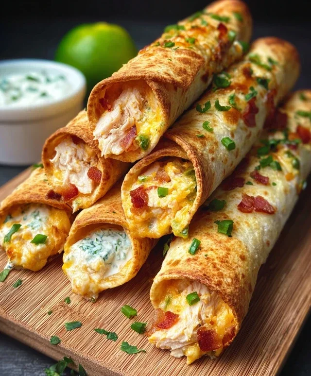 Jalapeno Popper Chicken Taquitos