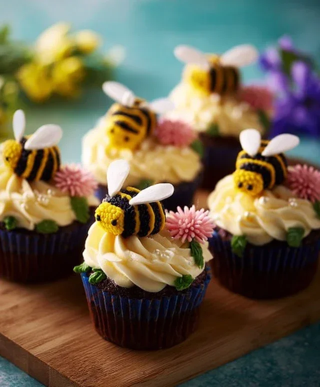 DIY Bumblebee & Flower Cupcakes