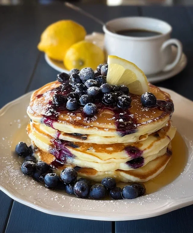 Lemon Blueberry Pancakes