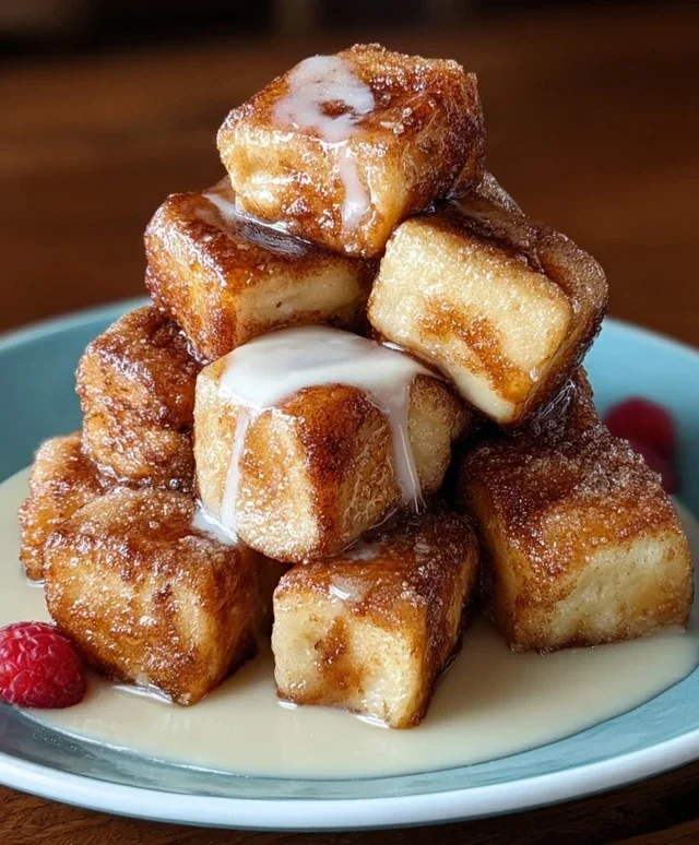 Cinnamon Roll French Toast Bites
