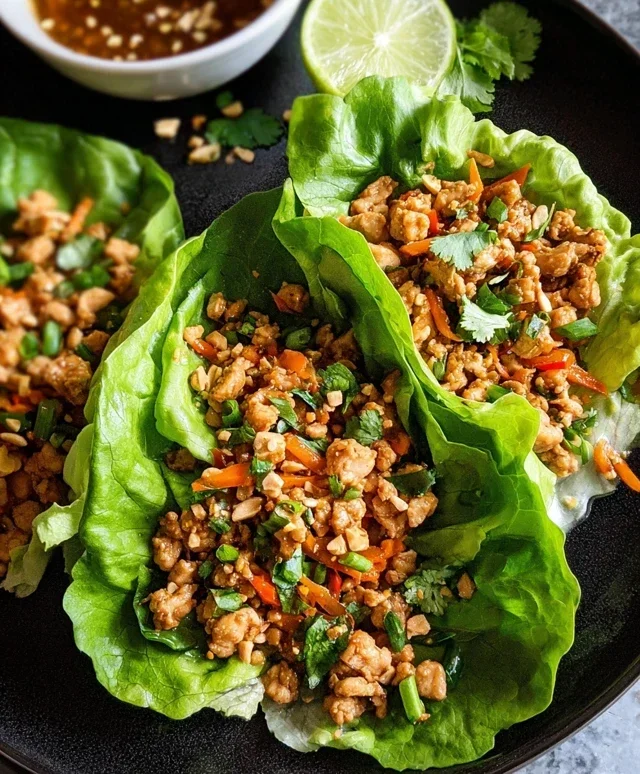 Thai Chicken Lettuce Wraps
