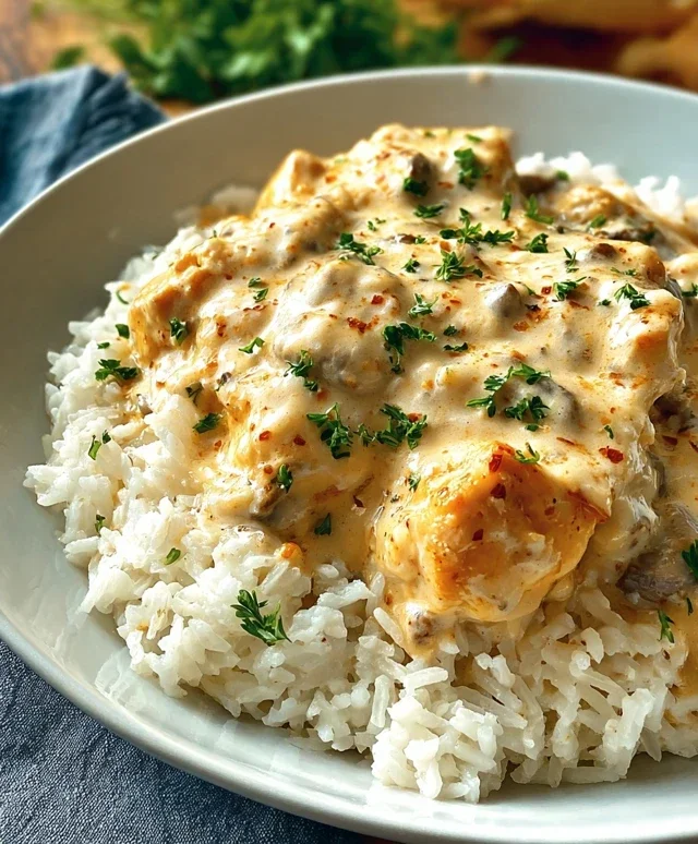 Creamy Smothered Chicken and Rice