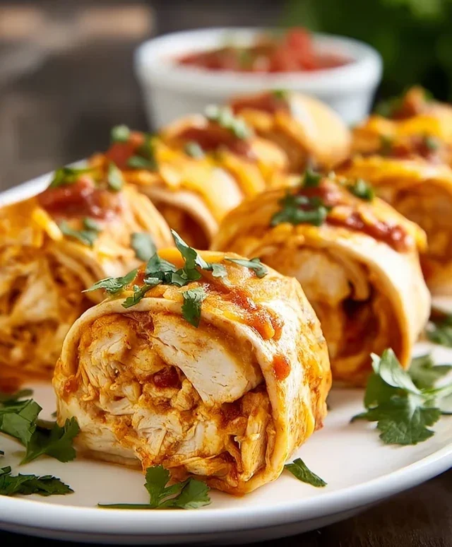 Chicken Enchilada Roll Ups