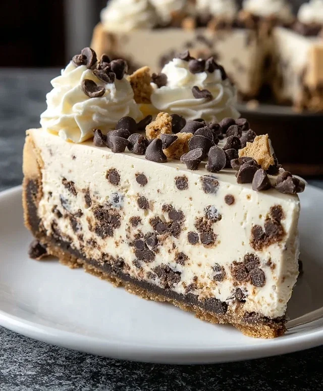 No Bake Cookie Dough Cheesecake