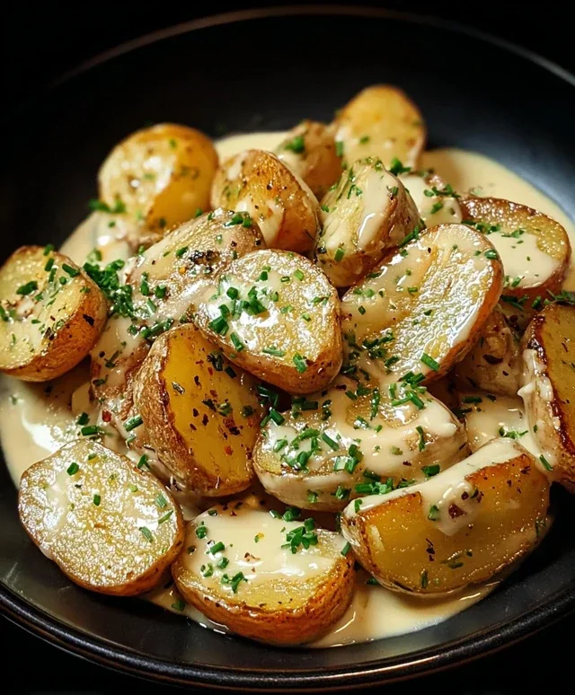 Creamy Garlic Sauce Potatoes