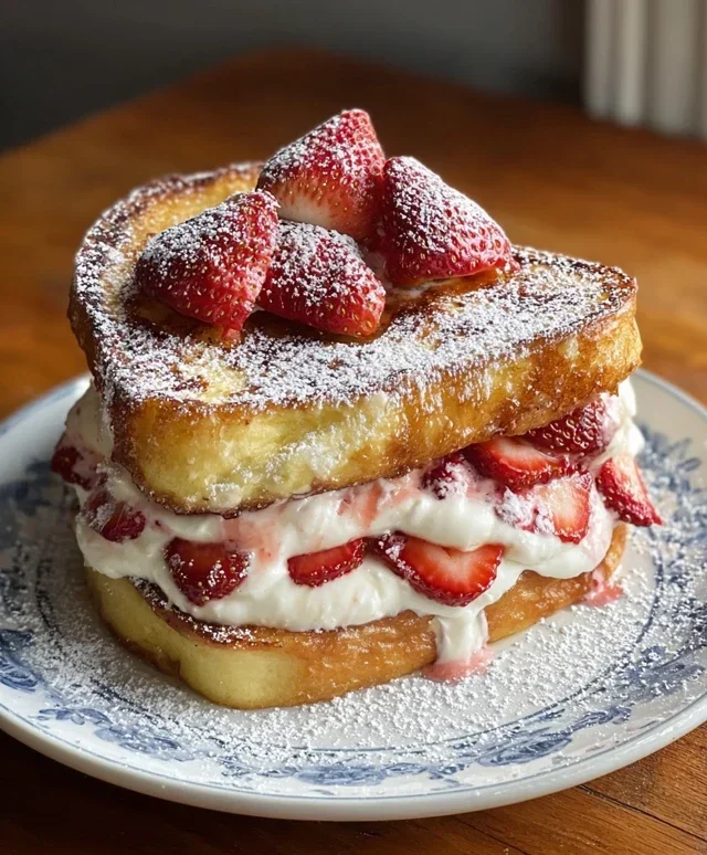 Strawberry Cream Cheese Stuffed French Toast