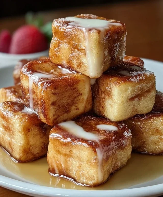 Cinnamon Roll French Toast Bites