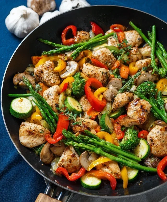 Healthy Chicken and Vegetables Skillet