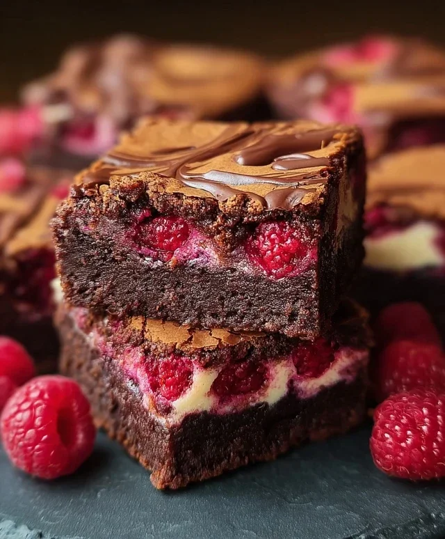 Raspberry Swirl Brownies
