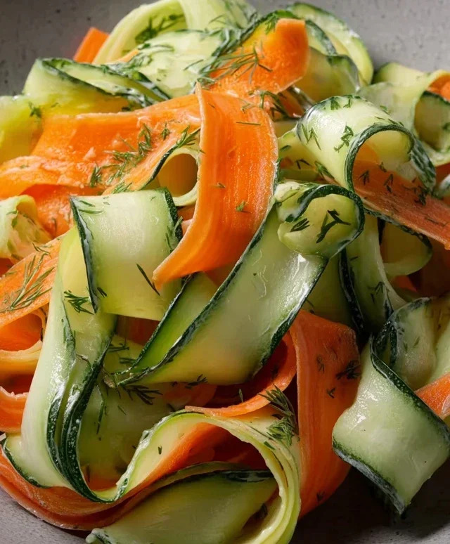 Carrot and Cucumber Ribbon Salad