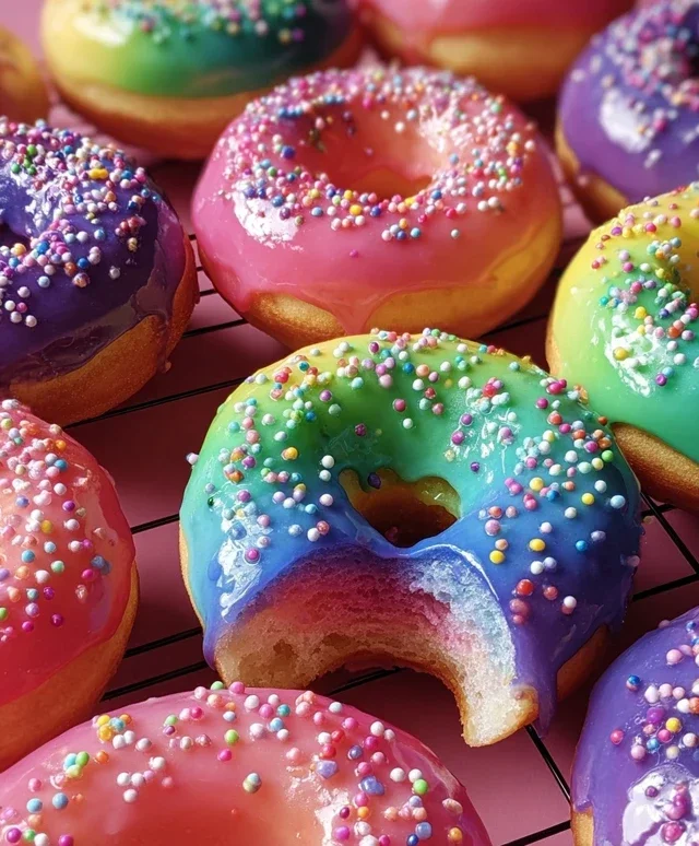 Rainbow-Filled Doughnuts