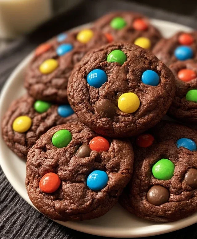 Chocolate M&M Cookies