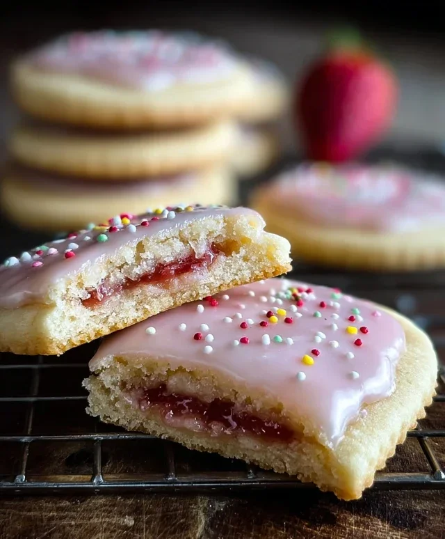 Strawberry Pop Tart Cookies