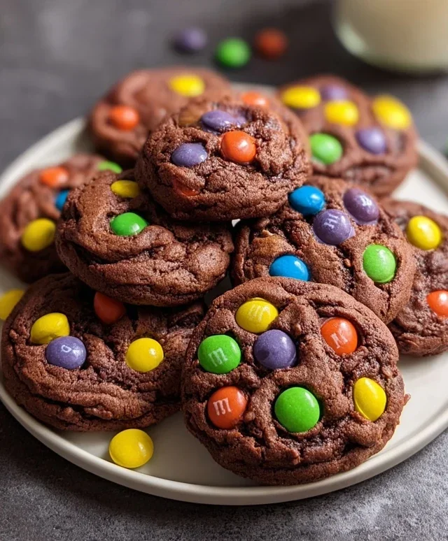 Chocolate M&M Cookies