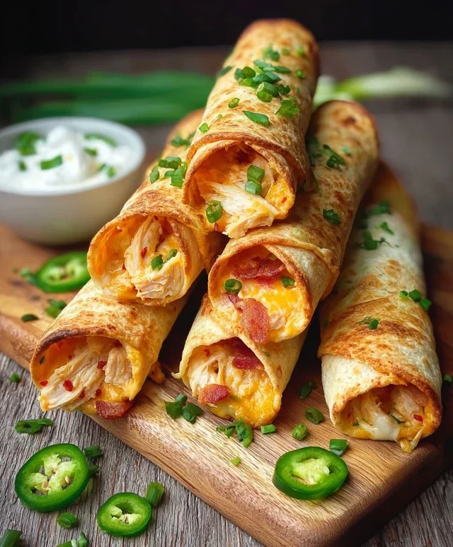 Jalapeno Popper Chicken Taquitos