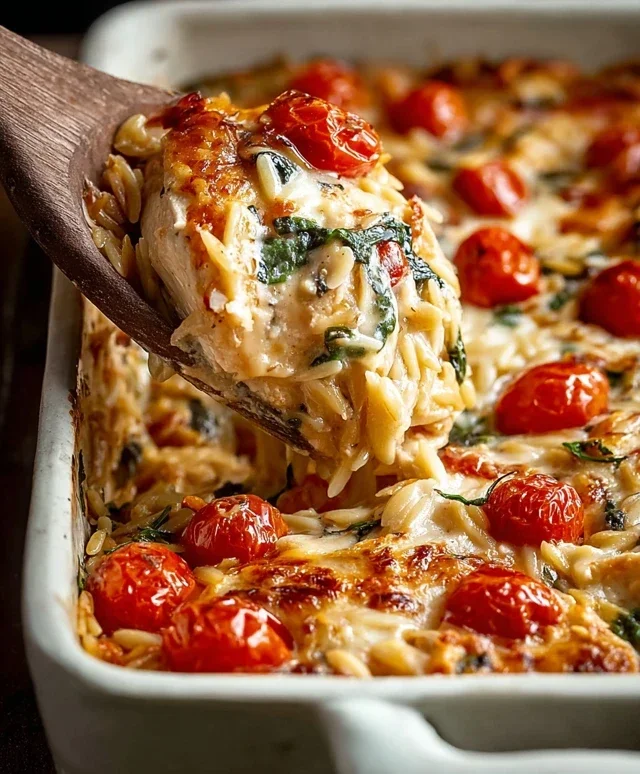 Orzo Tuscan Chicken Bake