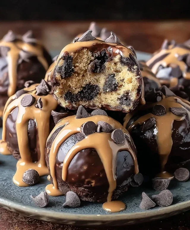 Chocolate Chip Cookie Dough Brownie Bombs