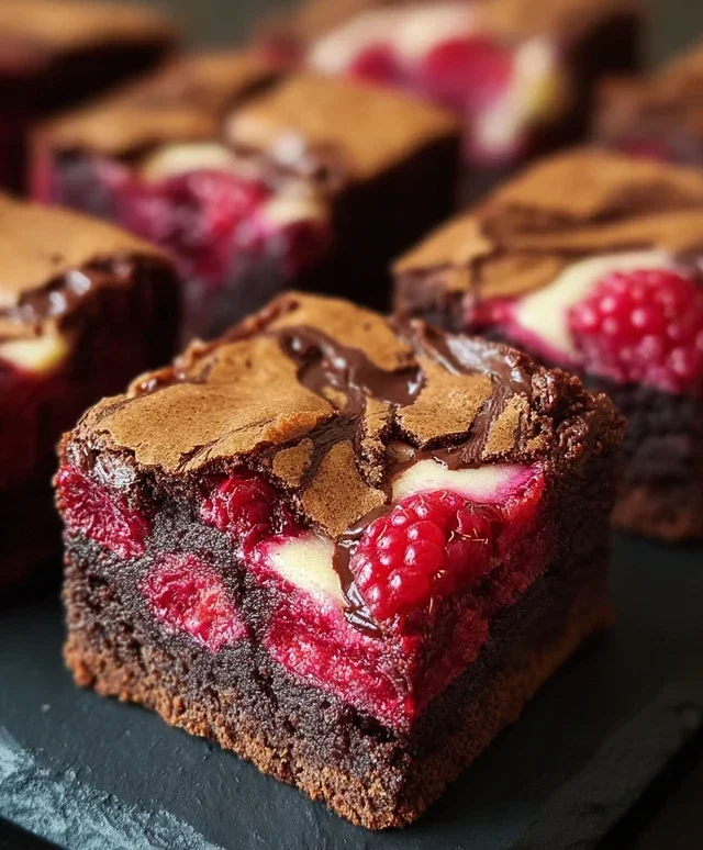Raspberry Swirl Brownies