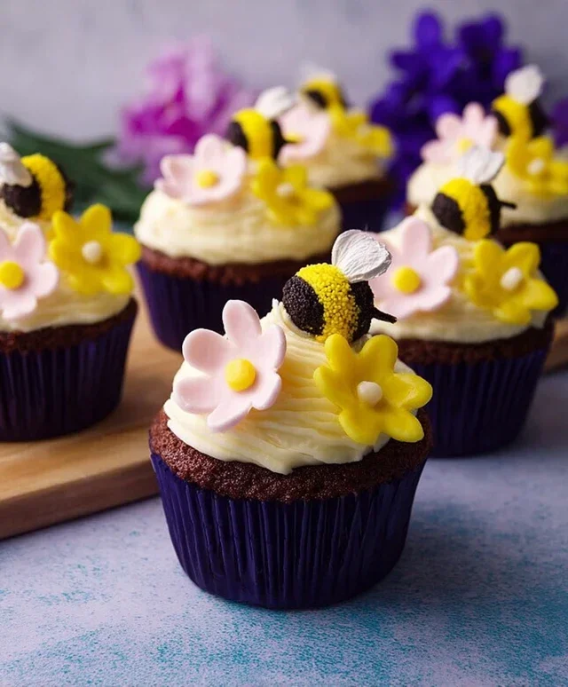 DIY Bumblebee & Flower Cupcakes