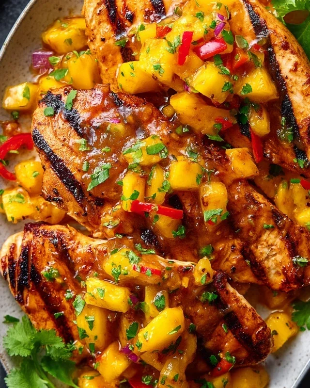 Grilled Mango Pineapple Chicken