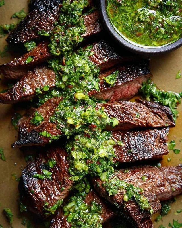 Skirt Steak Marinade Recipe with Chimichurri Recipe