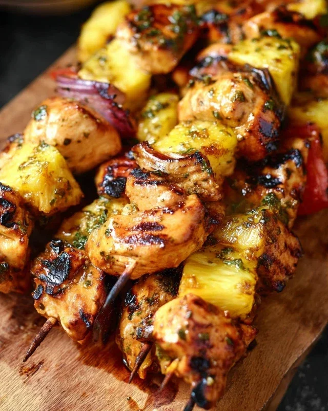 Pineapple Chicken Kebabs Recipe