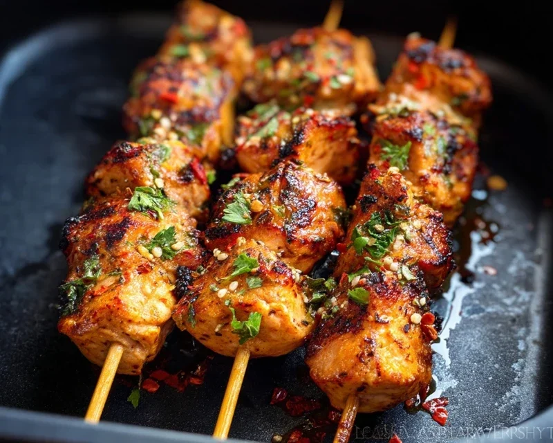 Bang Bang Chicken Skewers